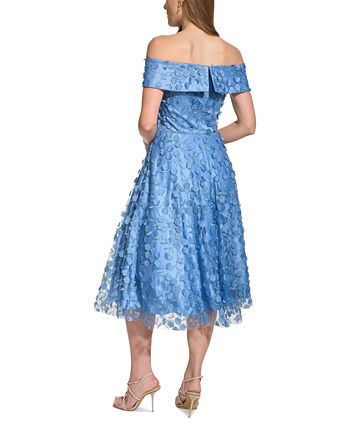 Eliza J Lace Asymmetrical-Hem Midi Dress - Macy's