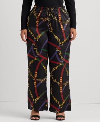 Lauren Ralph Lauren - Plus Size Printed Wide-Leg Pants