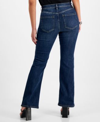 Petite Mid-Rise Flare Denim Jeans, Created for Macy's