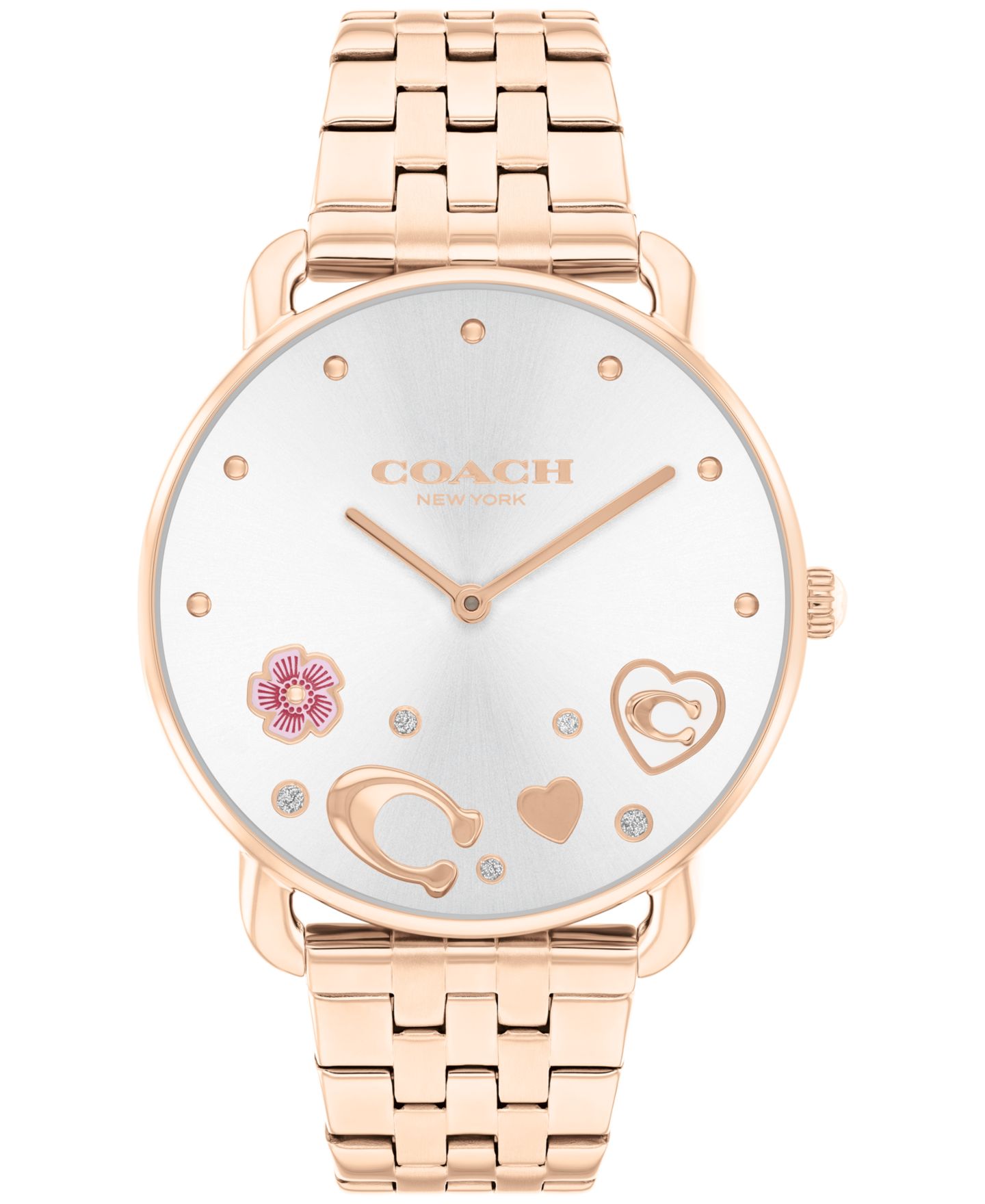 Женские часы COACH Elliot Rose Gold-Tone Stainless Steel Bracelet Watch 36mm — фото 1