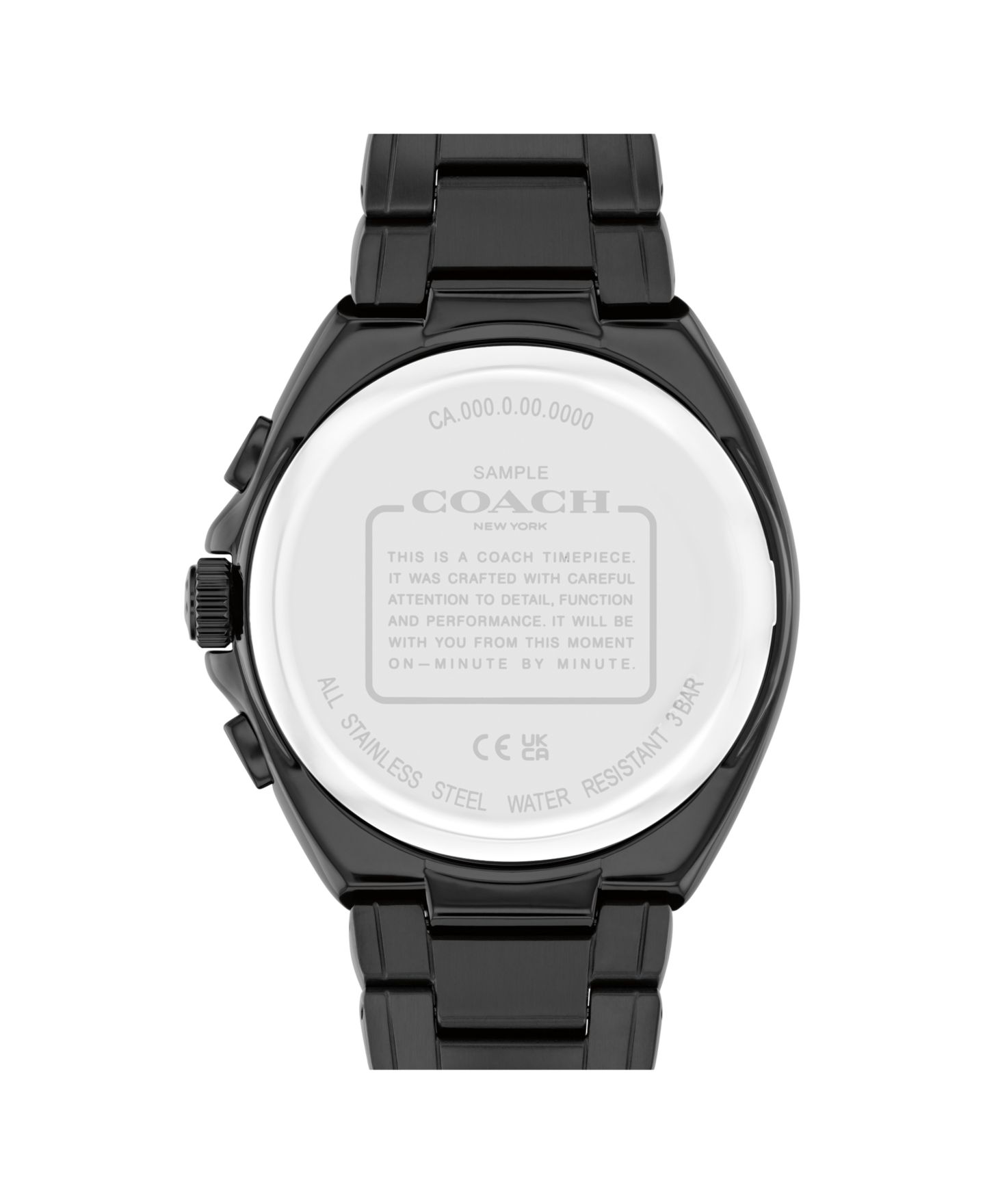 Мужские часы Coach Jackson Black Stainless Steel Bracelet Watch 45mm — фото 3