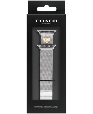 Silver-Tone Stainless Steel Mesh Bracelet for 38, 40, 41mm Apple Watch