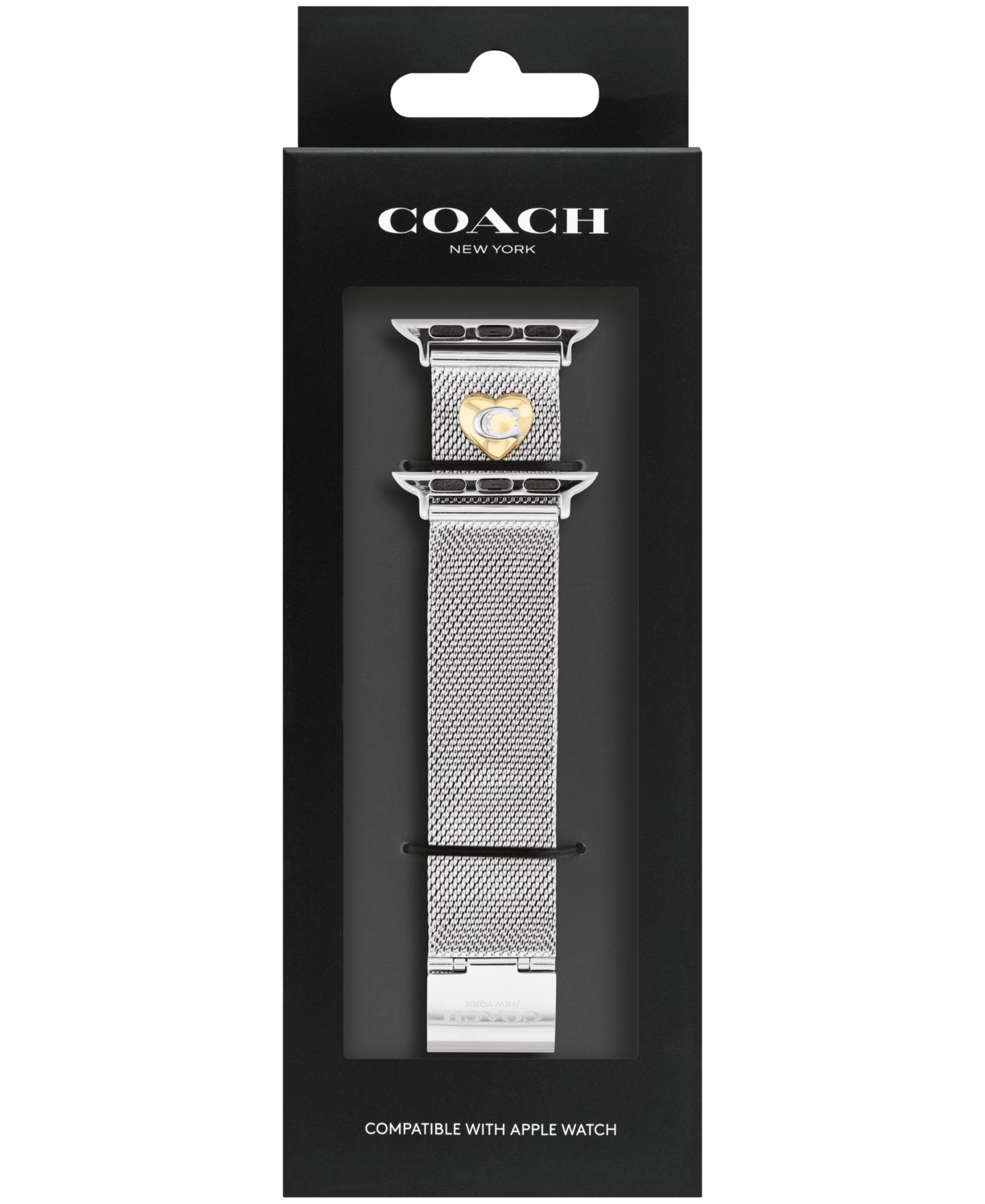 Браслет Coach сетчатый для Apple Watch 38/40/41 мм серебристый — фото 2