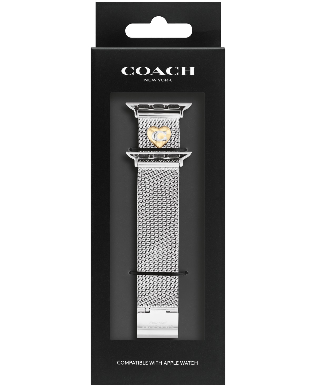Браслет COACH сетчатый для Apple Watch 38/40/41 мм серебристый — фото 3