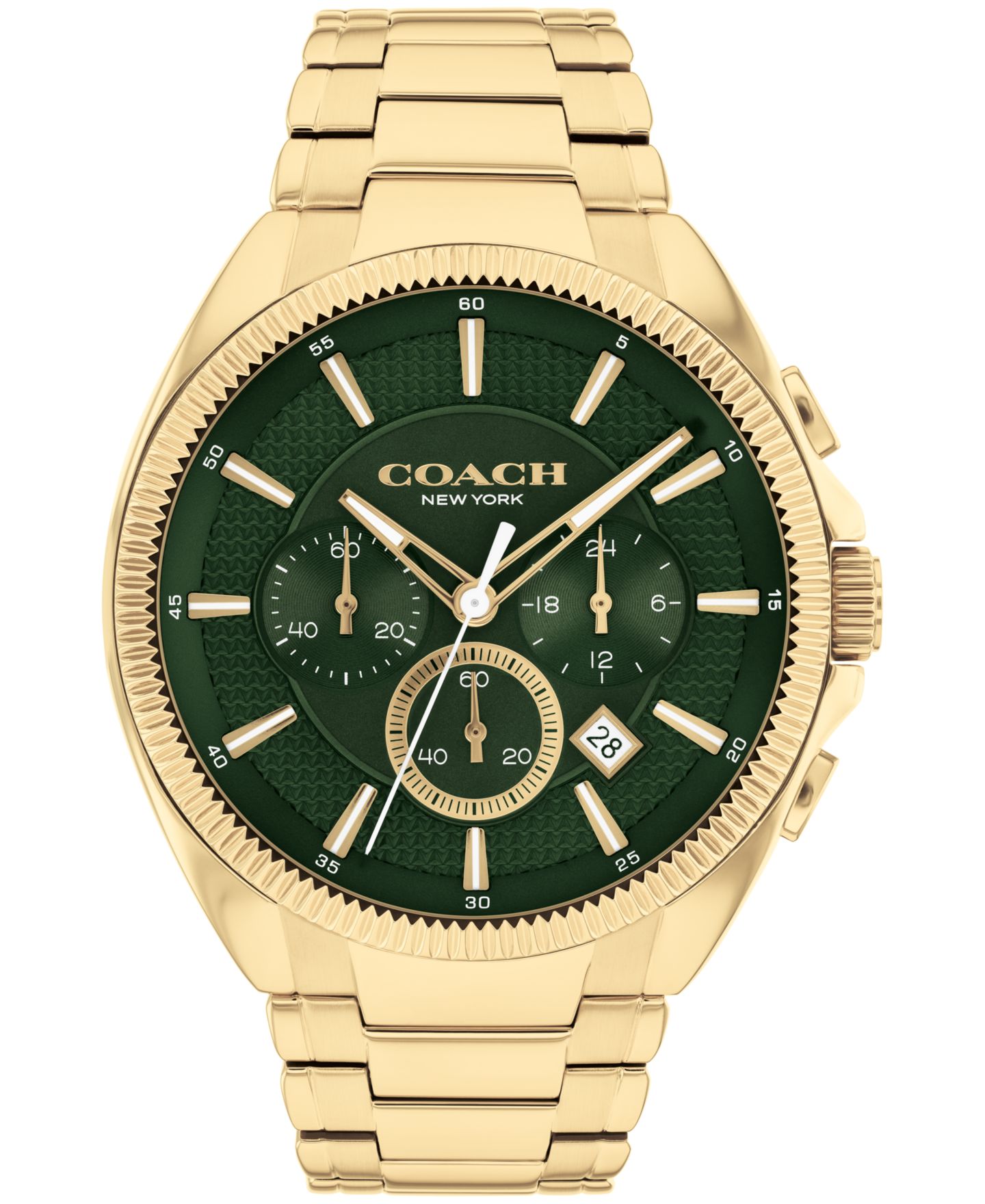 Мужские часы COACH Jackson Gold-Tone Stainless Steel Bracelet Watch 45mm — фото 1