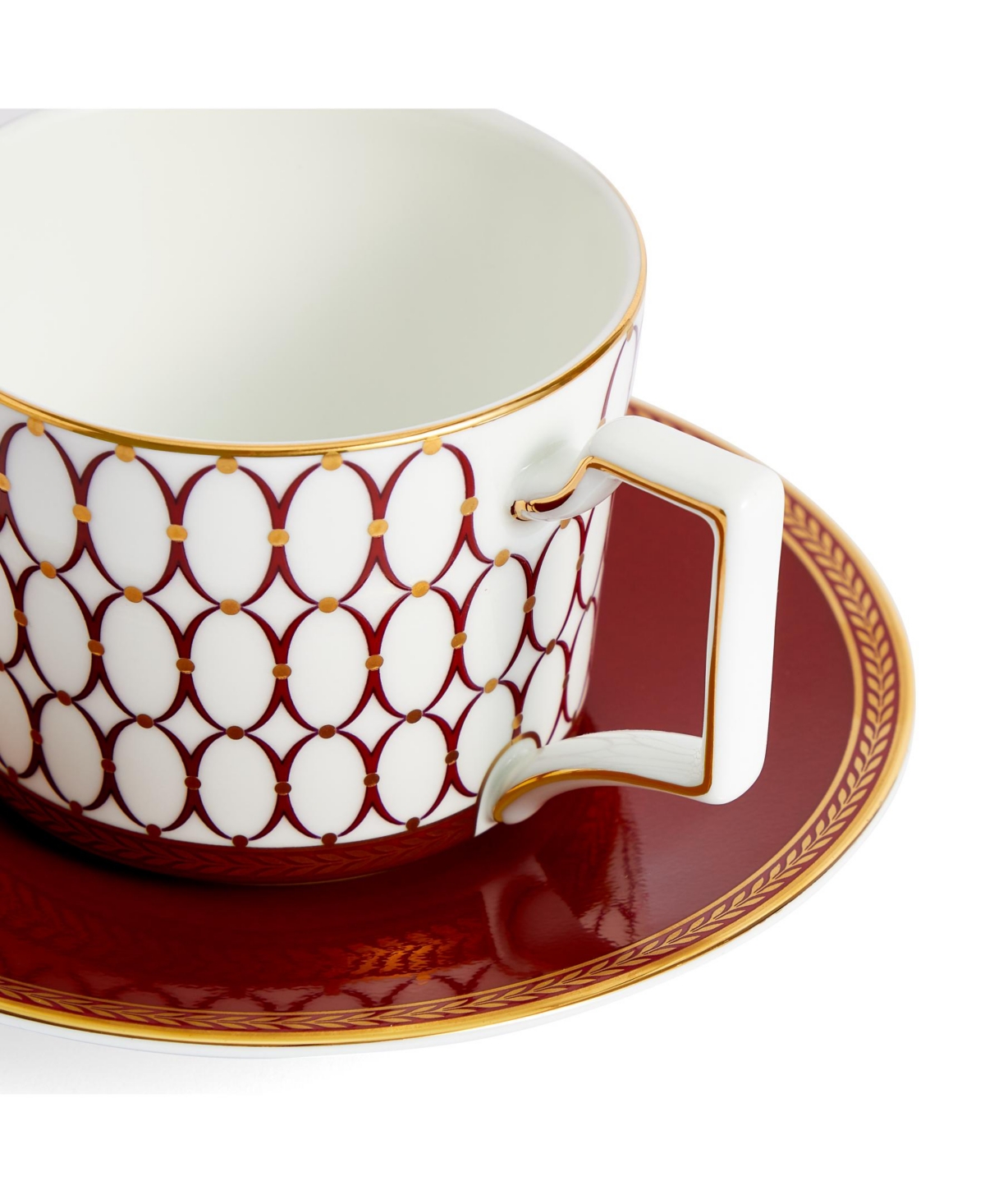 Wedgwood Renaissance Red China Teacup And Saucer In Red