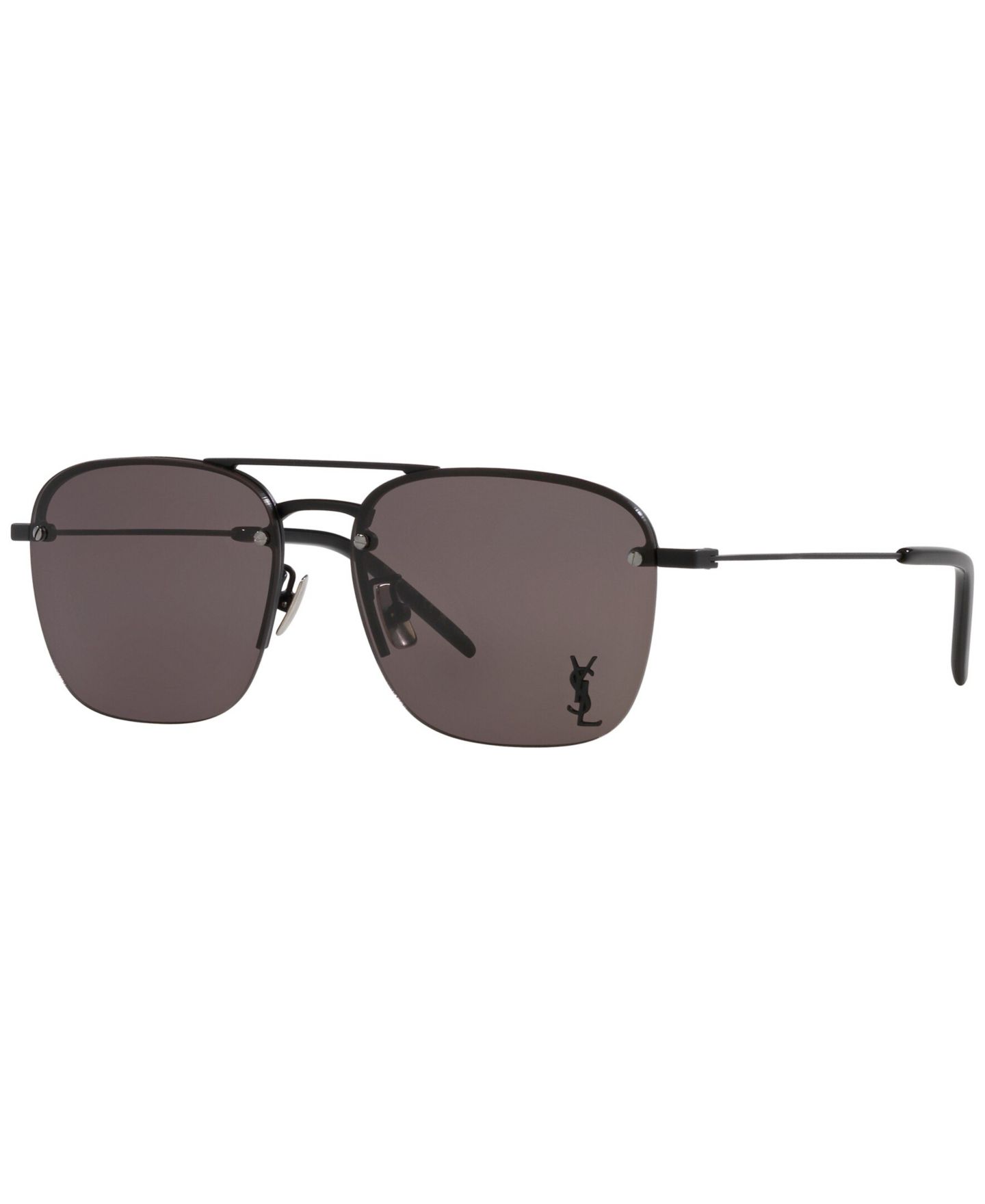 Женские солнцезащитные очки Saint Laurent SL 309 M Sunglasses, цвет: Чёрный — фото 1