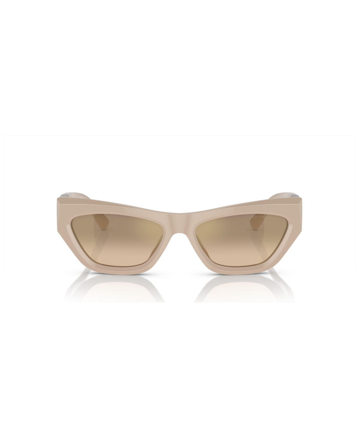 Shop Ralph Lauren Women's The Kiera Sunglasses, Mirror Gradient Rl8218u In Solid Beige