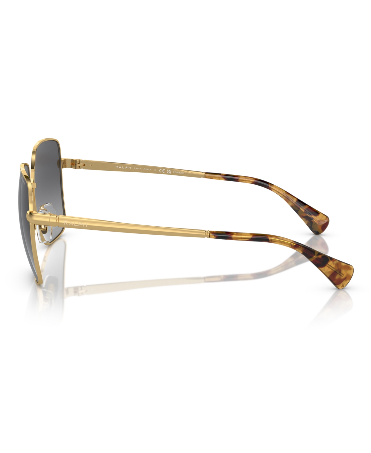 Shop Ralph Lauren Women's Polarized Sunglasses, Gradient Polar Ra4142 In Shiny Gold