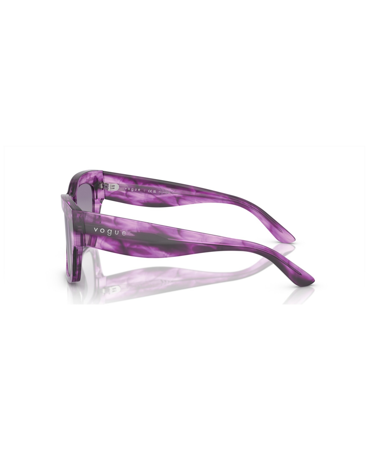 Vogue Eyewear Women's Polarized Sunglasses, Gradient Polar Vo5524s In Purple Havana