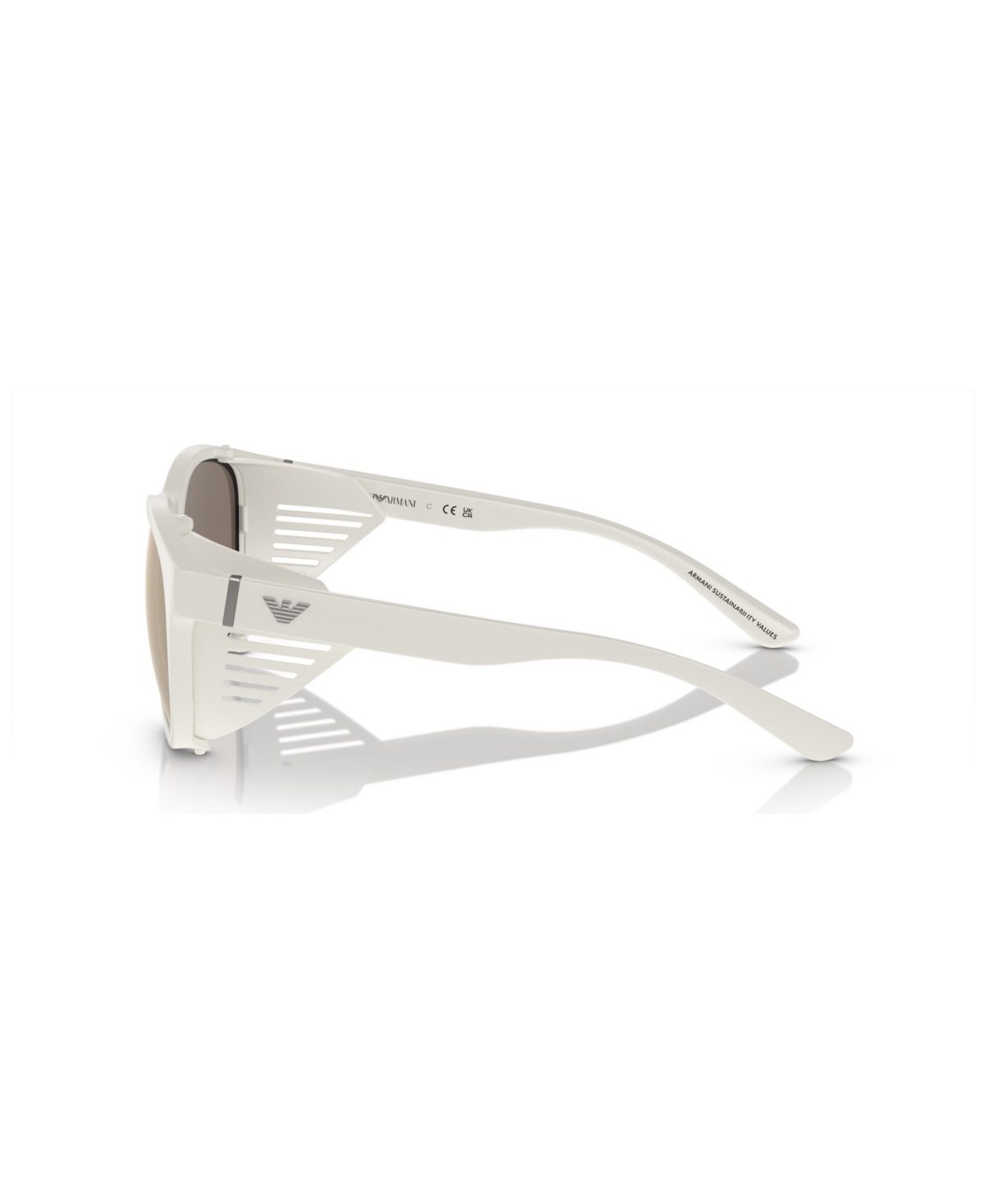 Shop Emporio Armani Men's Sunglasses, Mirror Ea4216u In Matte White