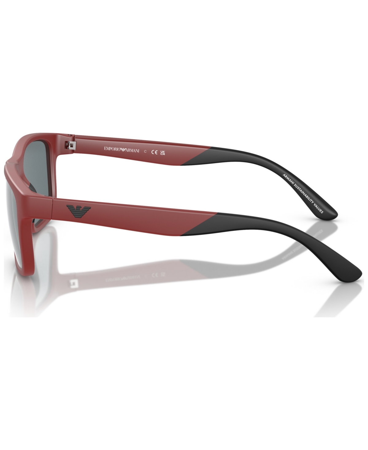 Shop Emporio Armani Kids Sunglasses, Mirror Ek4002 In Matte Red