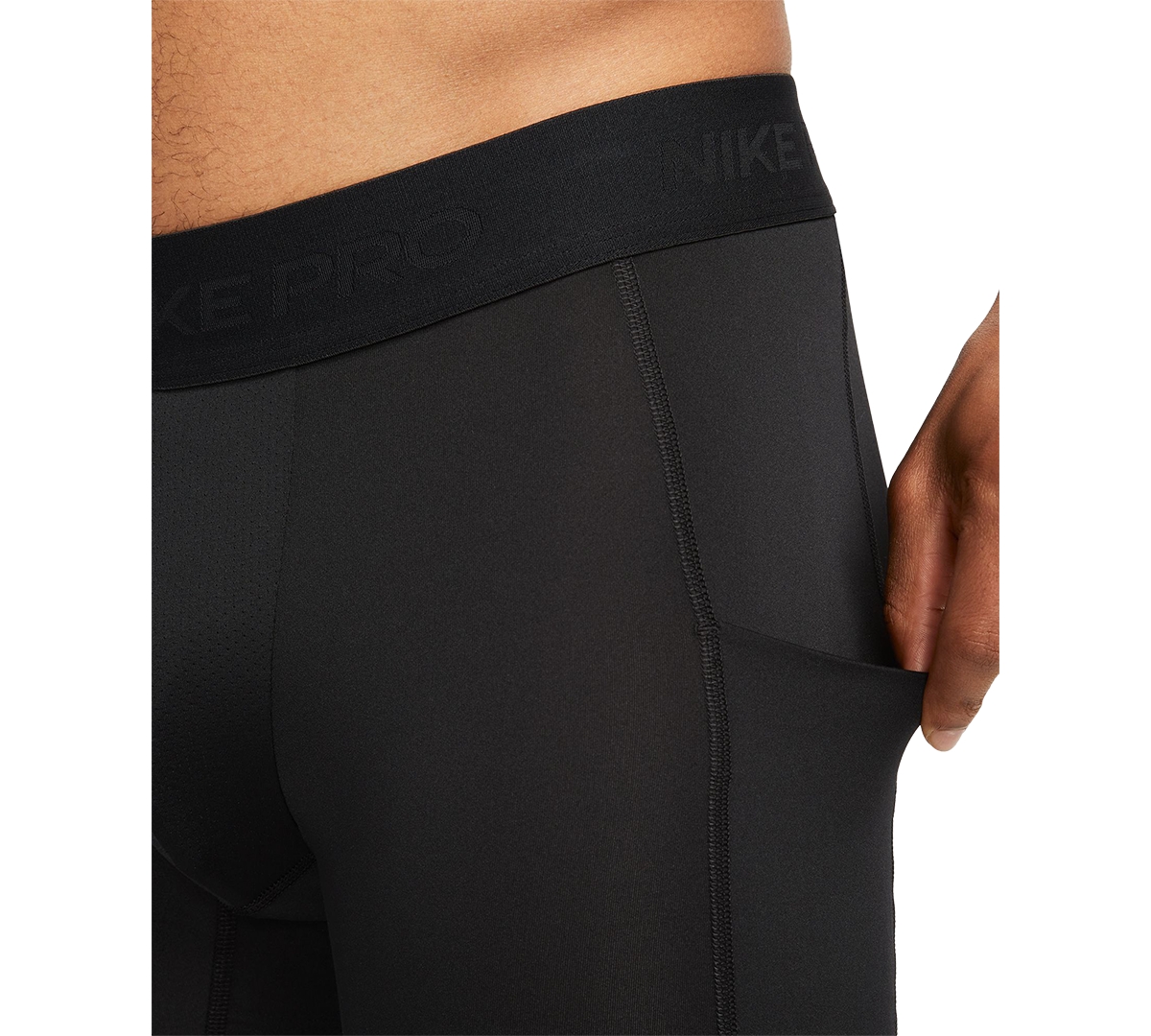 Nike Men's Pro Dri-fit Fitness Long Shorts -(white)
