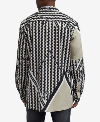 Men's Geo Print Long Sleeves Woven Shirt