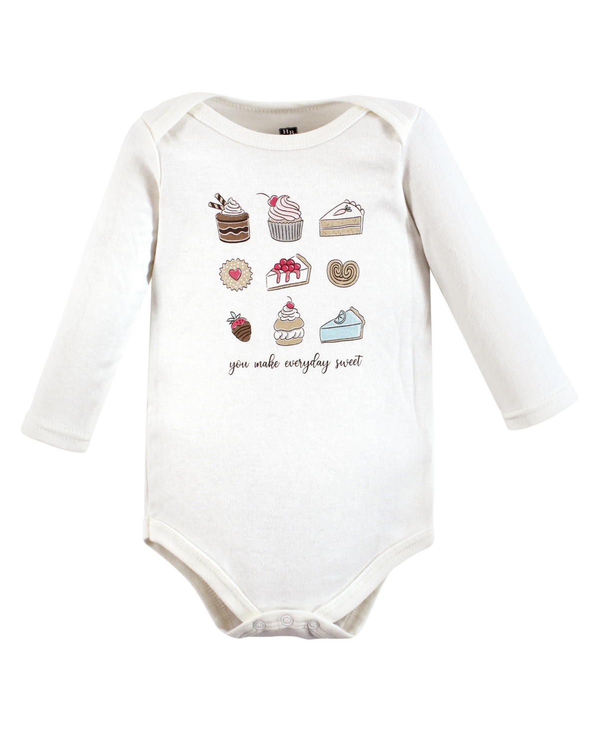 Hudson Baby Baby Boys Cotton Long-Sleeve Bodysuits, 5-Pack - Sweet bakery