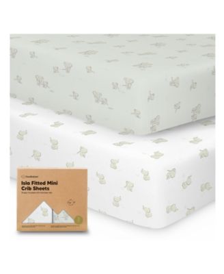 2-Pack Mini Crib Sheets, Pack and Play Sheets Fitted, Pack N Play Sheets, Organic Fitted Crib Sheet Cover