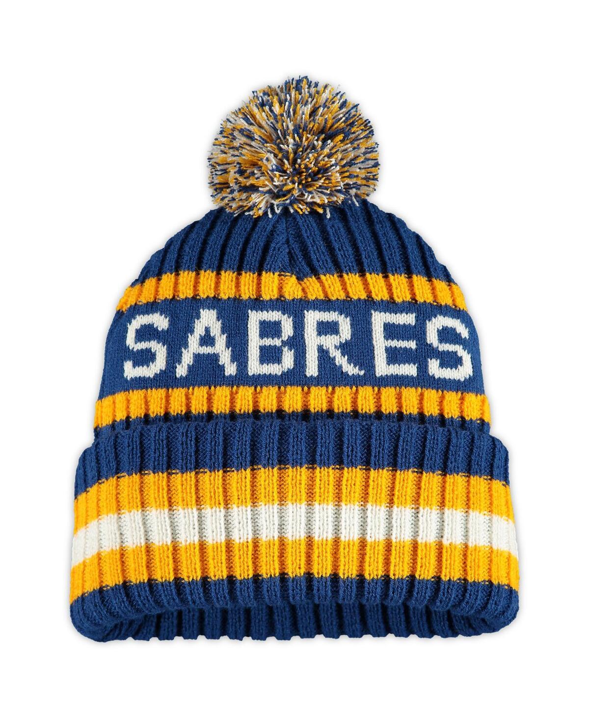 Men's '47 BrandBuffalo Sabres Bering Cuffed Knit Hat with Pom - Royal