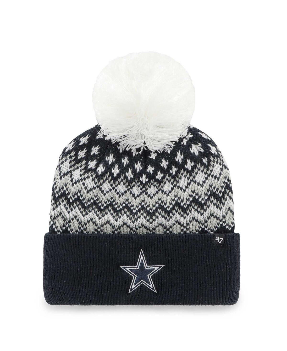 47 Brand Women's ' Navy Dallas Cowboys Elsa Cuffed Knit Hat With Pom