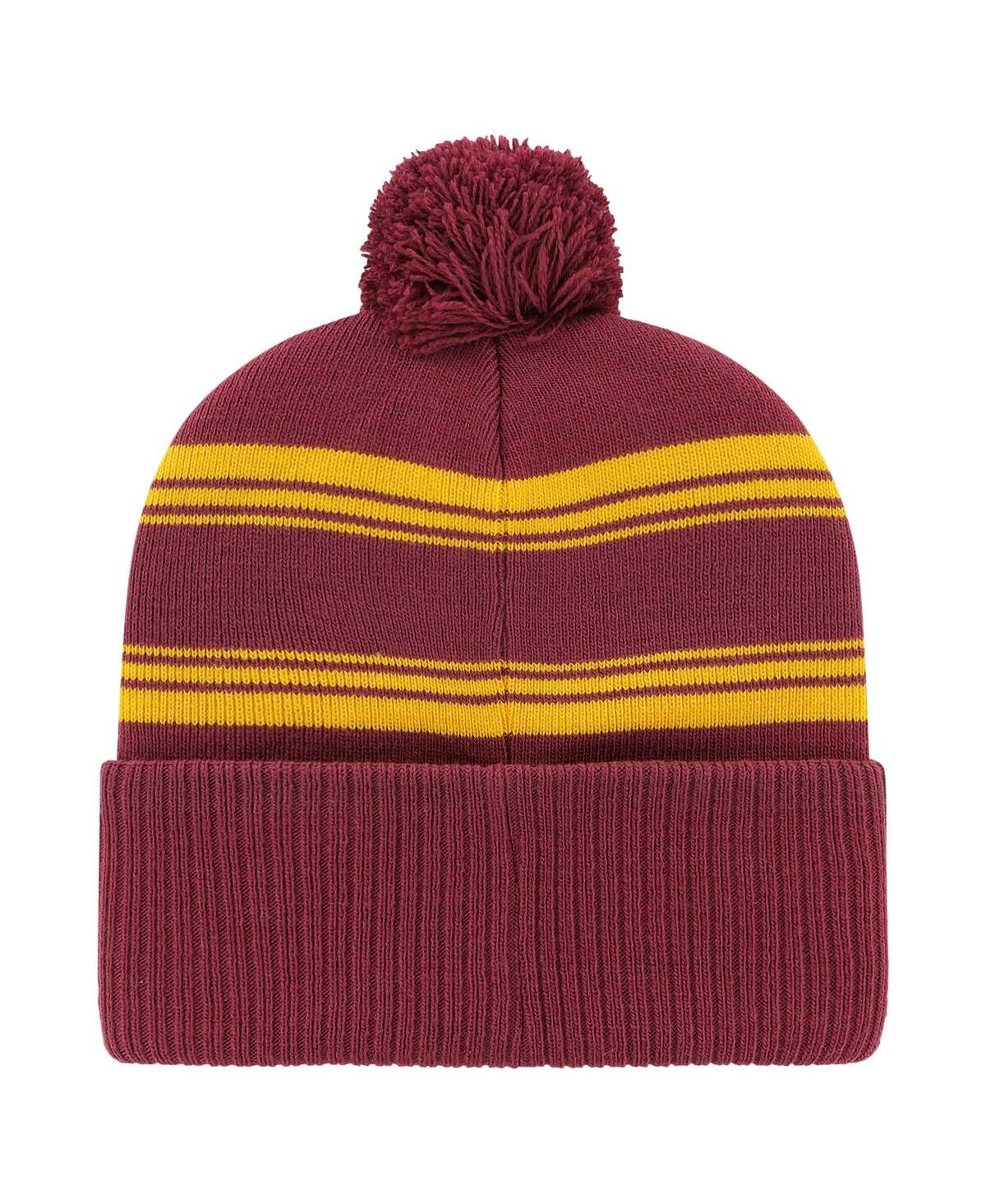 Men's '47 BrandWashington Commanders Fadeout Cuffed Knit Hat with Pom - Burgundy