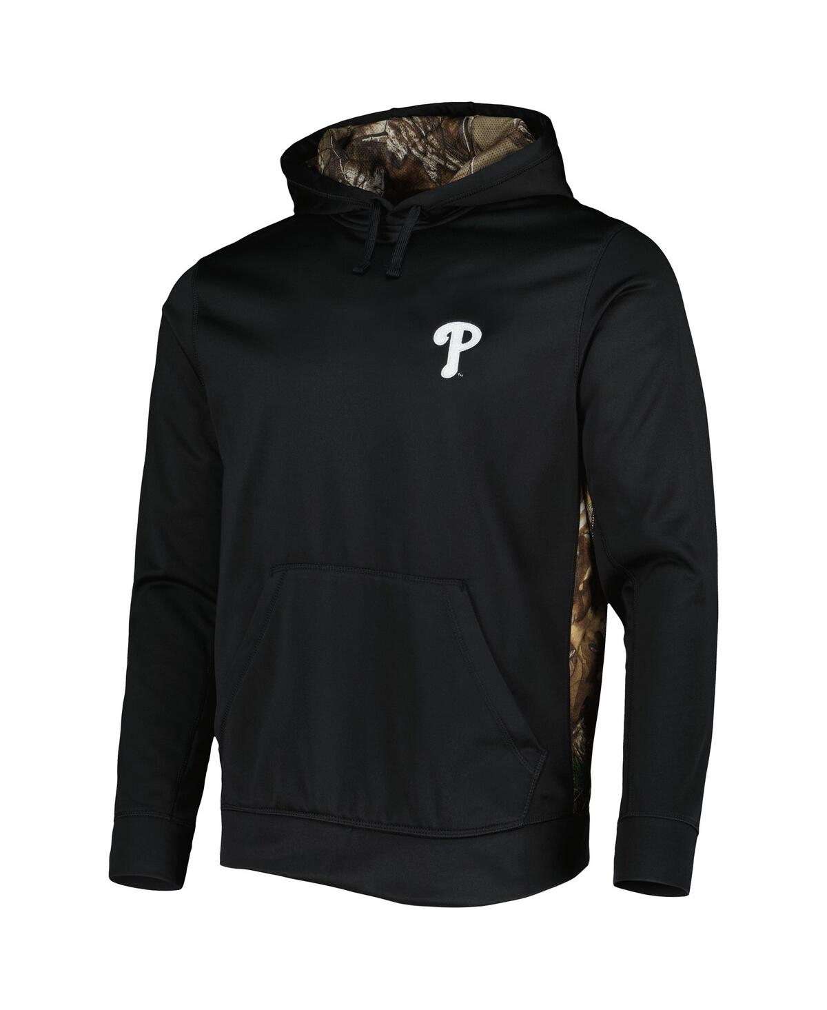 DUNBROOKE MEN'S DUNBROOKE BLACK, CAMO PHILADELPHIA PHILLIES RANGER PULLOVER HOODIE 