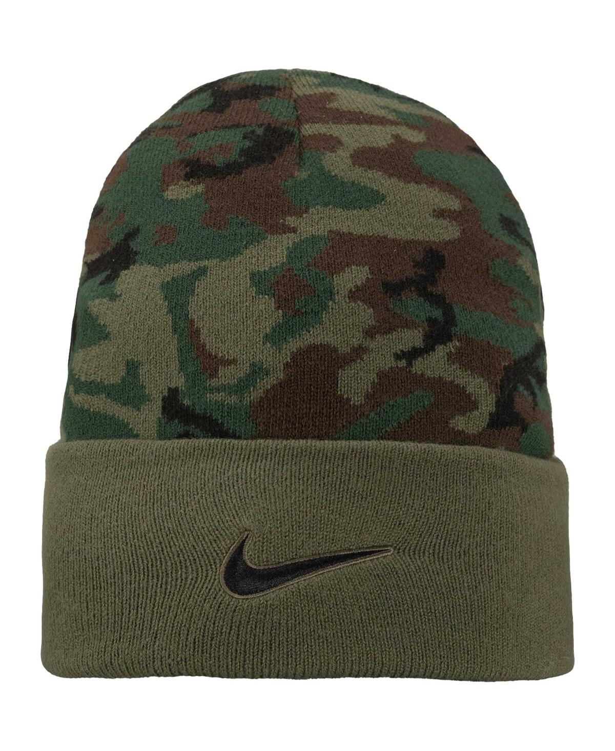 Shop Nike Men's  Camo Syracuse Orange Military-inspired Pack Cuffed Knit Hat