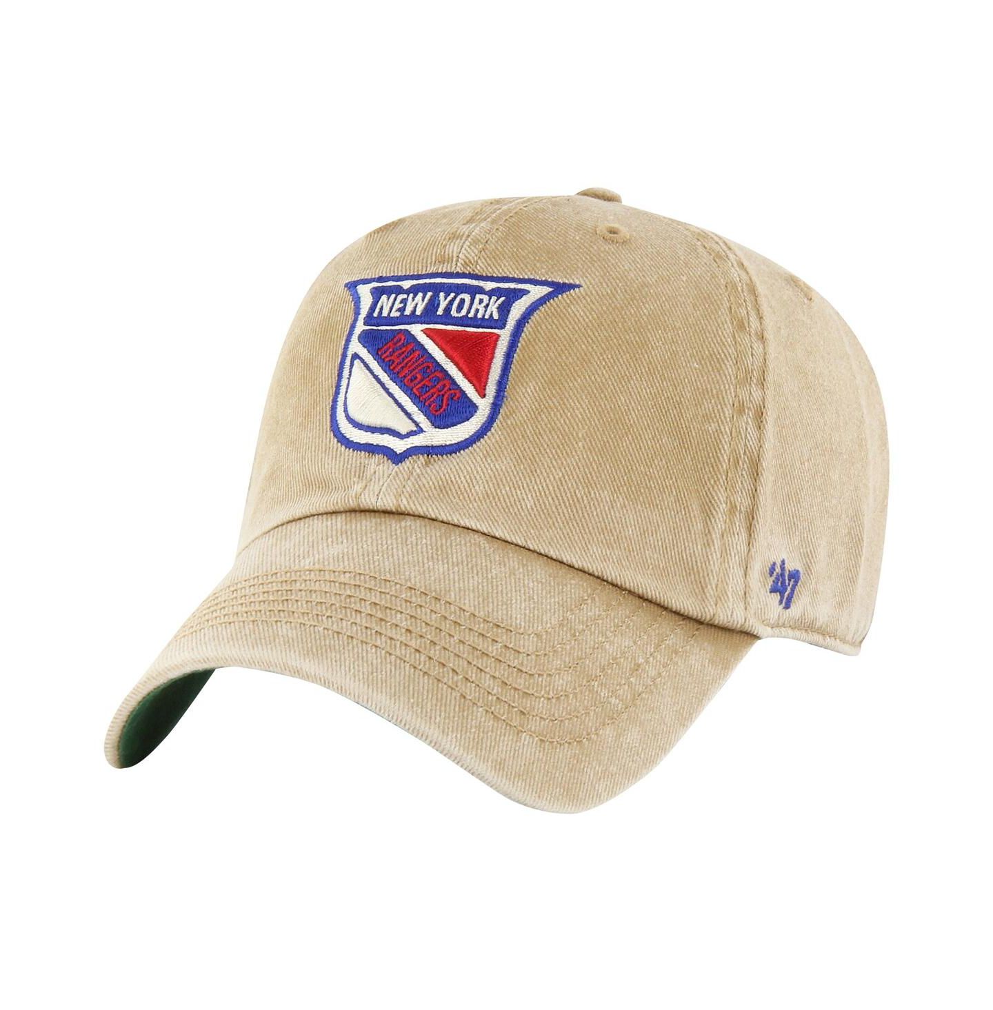 Мужская кепка '47 Brand Khaki New York Rangers Earldor Clean Up Adjustable Hat — фото 3