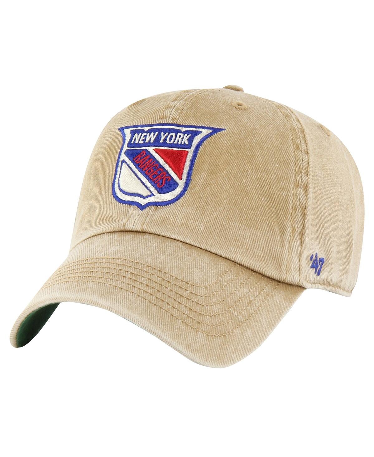 Men's '47 BrandNew York Rangers Earldor Clean Up Adjustable Hat - Khaki