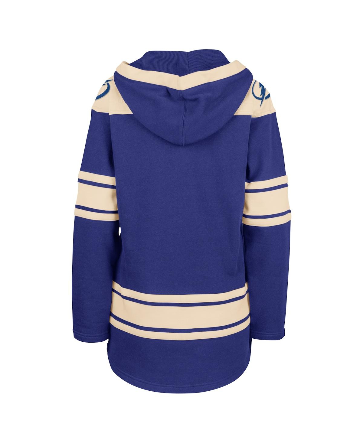 47 BRAND WOMEN'S '47 BRAND BLUE TAMPA BAY LIGHTNING SUPERIOR LACER PULLOVER HOODIE 