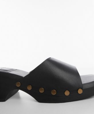 Women's Studded Leather Clogs