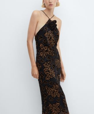 MANGO Women's Textured Jacquard Dress - Macy's