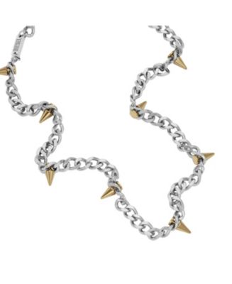 Diesel Men's Two-Tone Stainless Steel Chain Necklace - Macy's