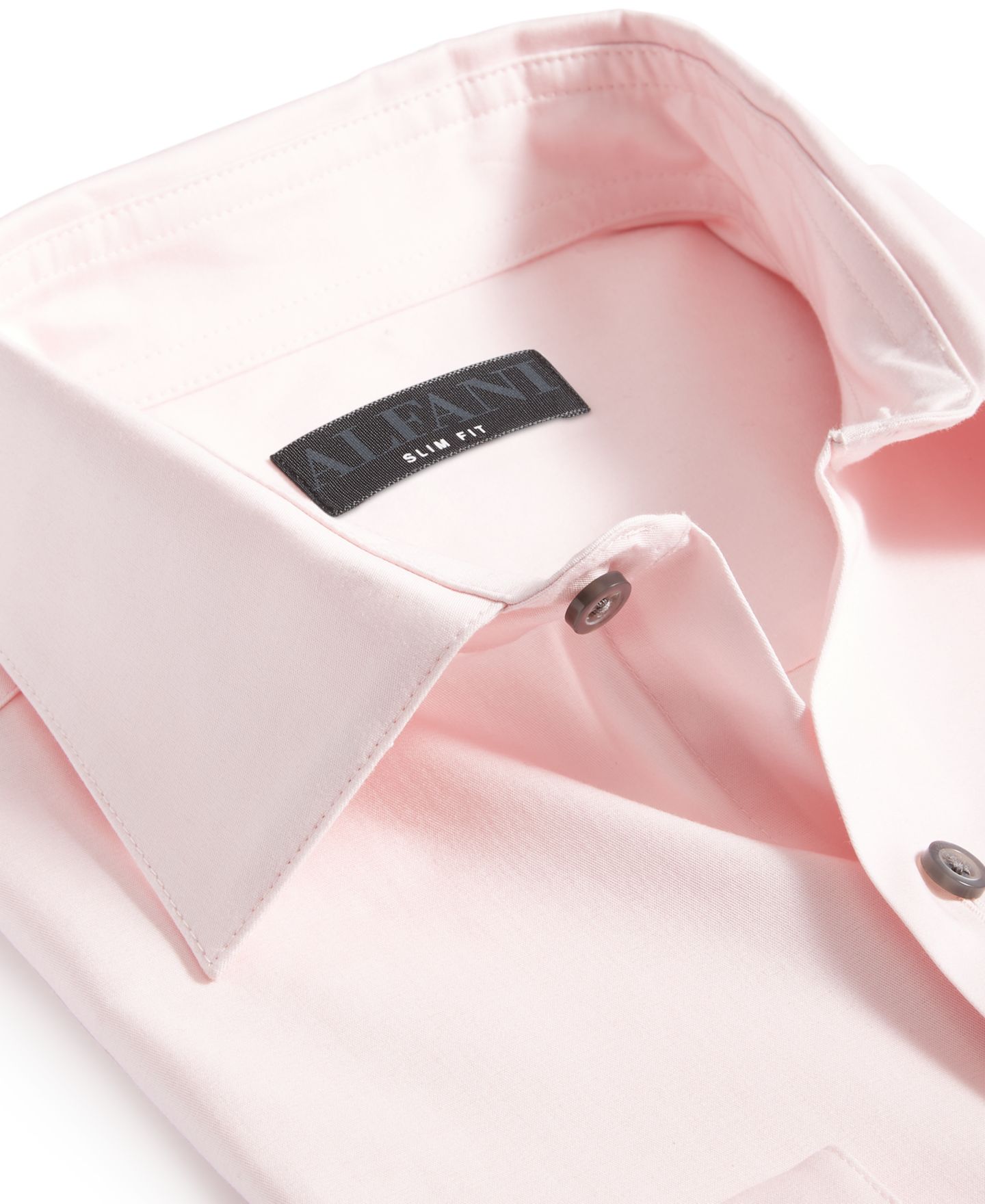 Мужская рубашка Alfani Temperature Regulating Solid Dress Shirt, Slim & Regular Fit, цвет: Ballet Slipper — фото 3