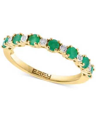 EFFY Collection - Sapphire (1/2 ct. t.w.) & Diamond Accent Stack Ring in Gold-Plated Sterling Silver