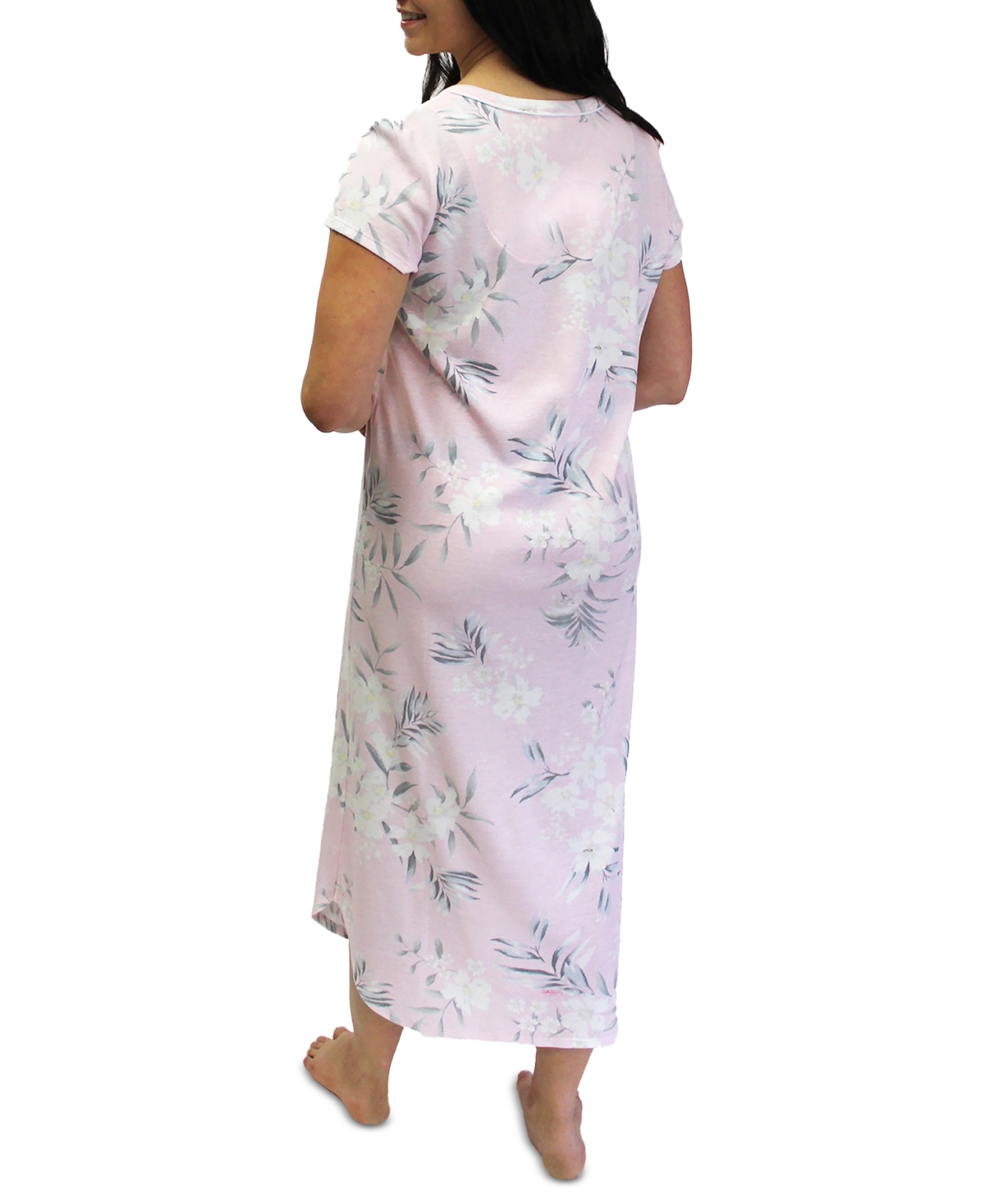 Miss Elaine Women's Short-Sleeve Floral Nightgown