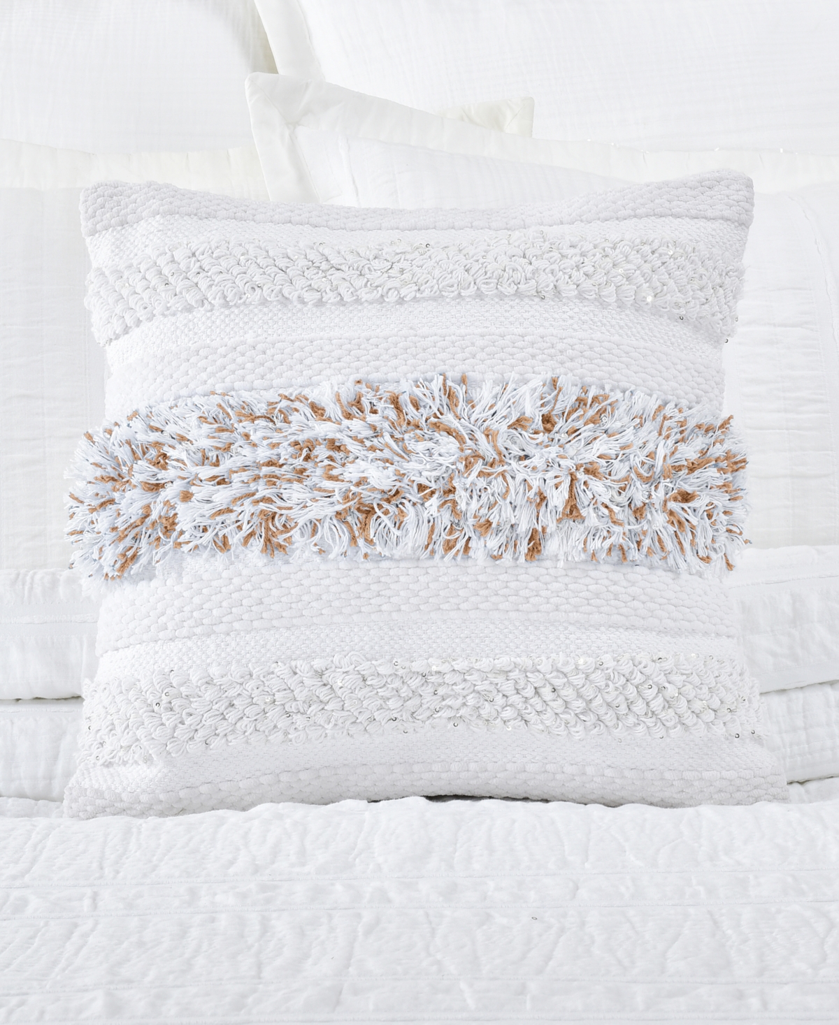 White Sand Driftway Square Pillow,