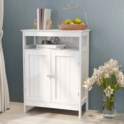 Streamdale Bathroom Standing Storage With Double Shutter Doors Cabinet