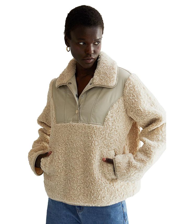 CRESCENT Women s Harley Sherpa Pullover Sweater Macy s