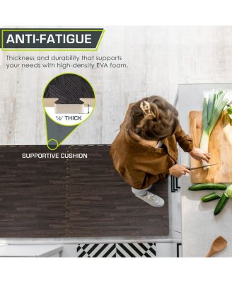 Wood Grain Puzzle Mat 1/2-in, 24 Sq Ft - 6 Tiles