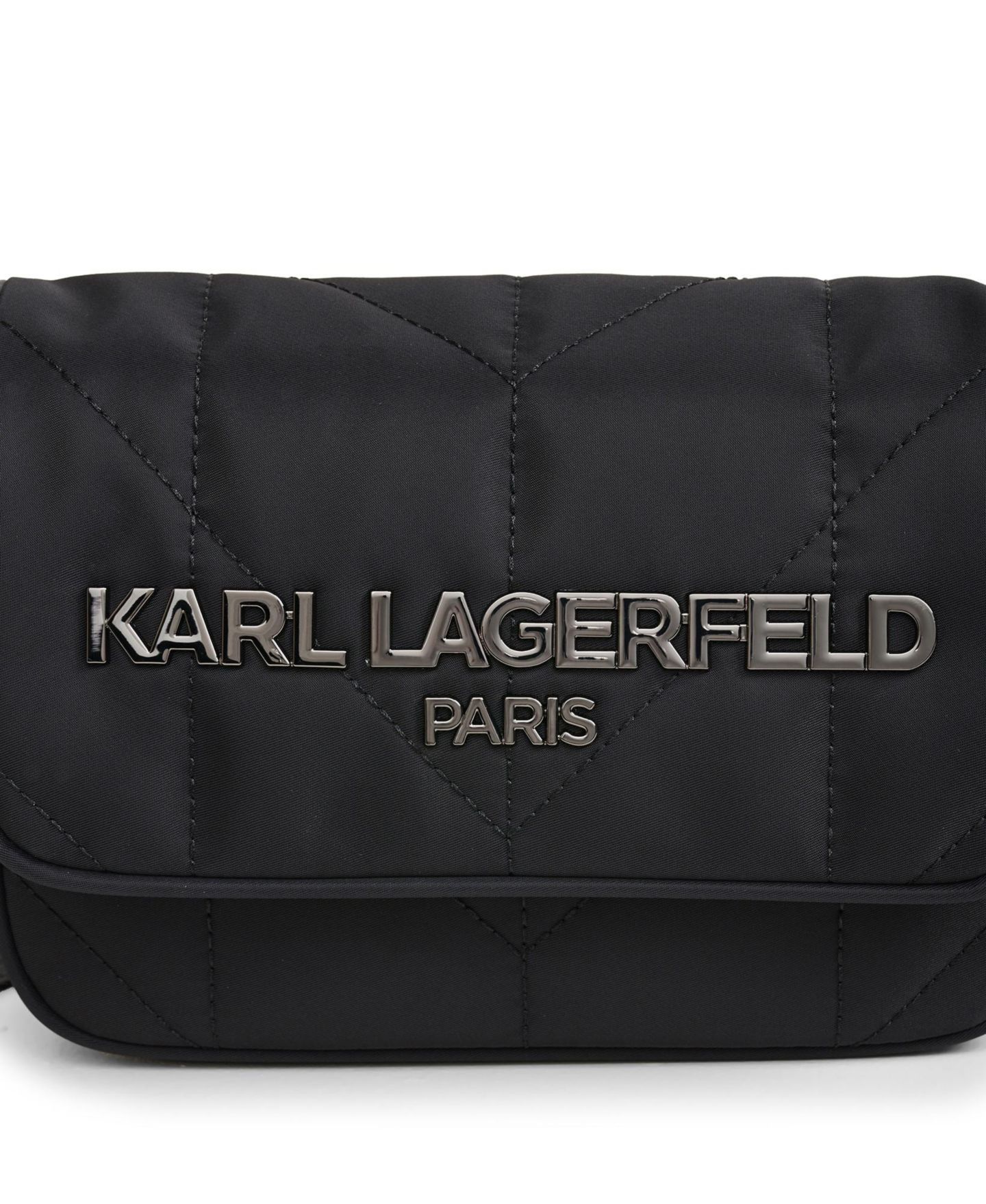 Женская сумка KARL LAGERFELD PARIS Voyage Messenger, цвет: Чёрный / Графитовый — фото 4