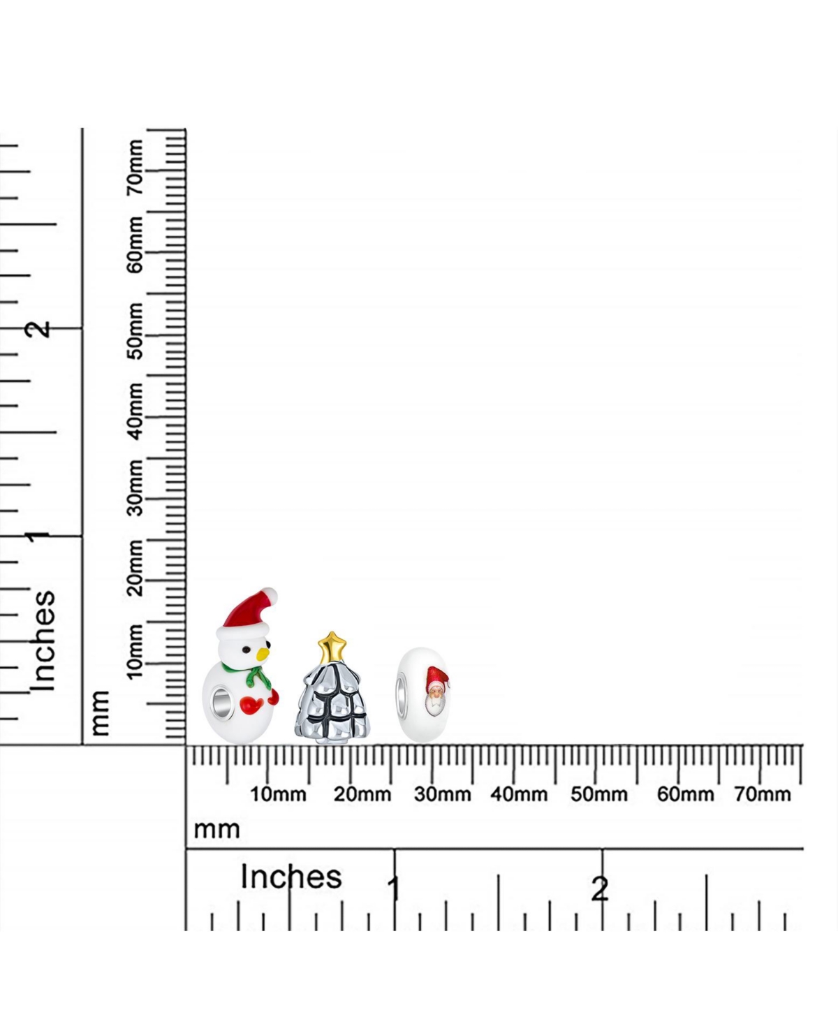 Bling Jewelry Christmas Set Holiday Glass Santa Christmas Tree Snowman Bead Charm Fit European Bracelet Sterling Silver