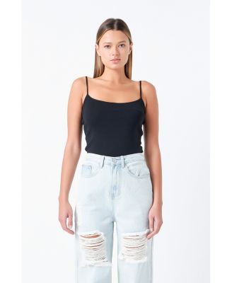 Women's Round Hem Knit Tank Top