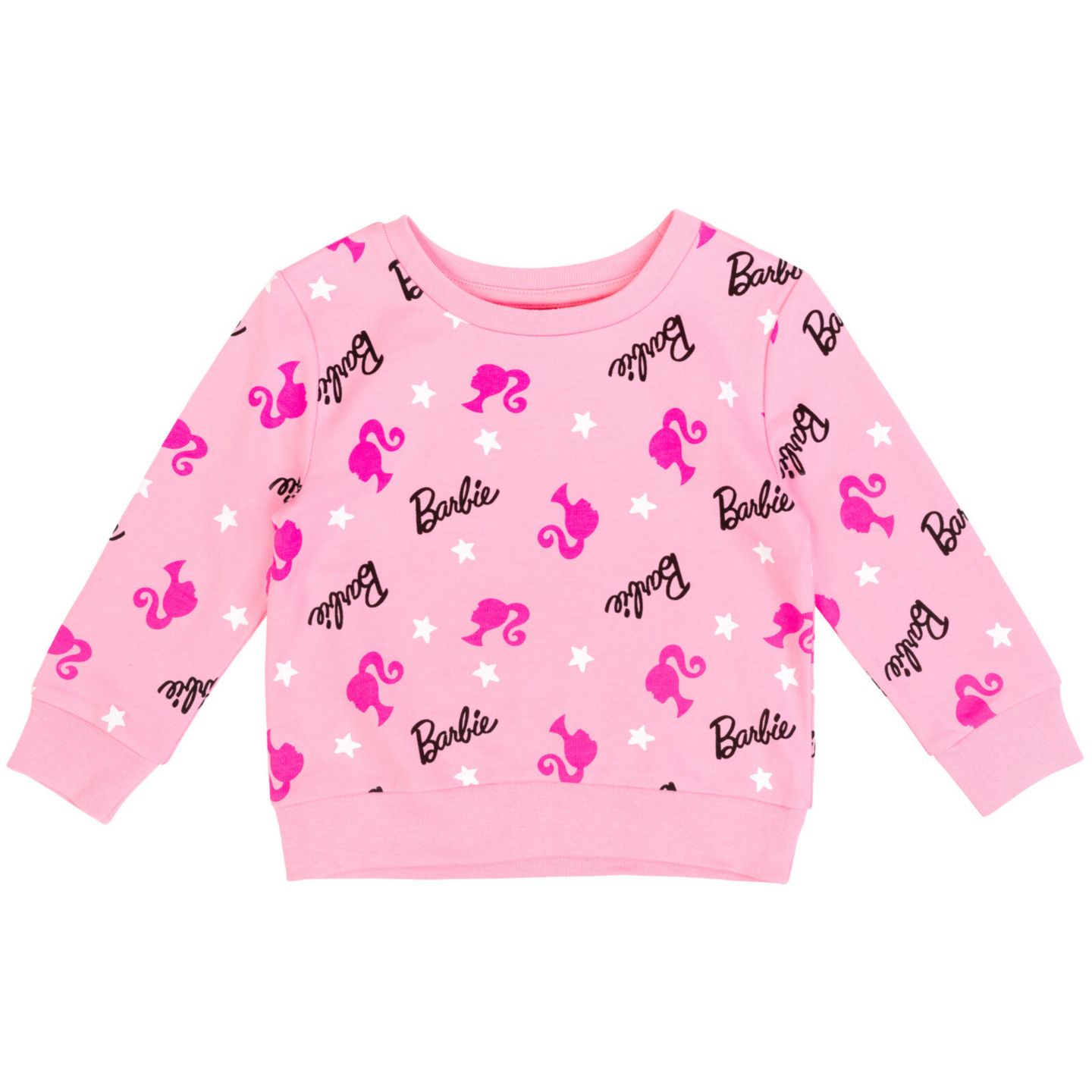 Свитшот Barbie French Terry Pullover Sweatshirt для девочек-малышей, цвет: Розовый — фото 1