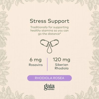 Rhodiola Rosea - Stress Support Supplement Traditionally for Supporting Healthy Stamina and Endurance - With Siberian Rhodiola Root Extract - 120 Liquid Phyto-Capsules (60-Day Supply)