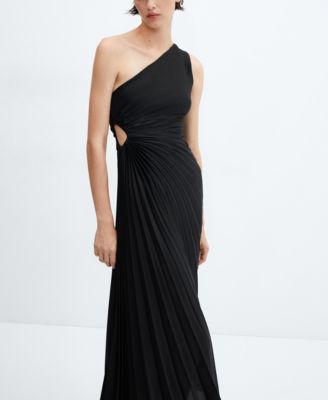 MANGO Women's Asymmetrical Pleated Dress - Macy's