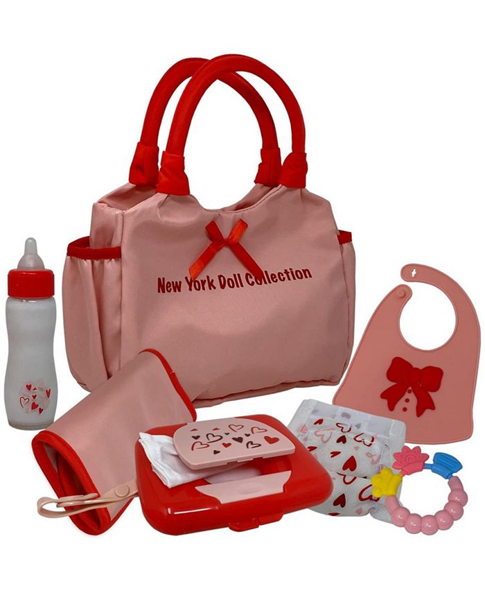The New York Doll Collection Baby Doll Diaper Bag Set with