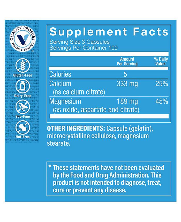 The Vitamin Shoppe Calcium Citrate with Magnesium Supports Healthy
