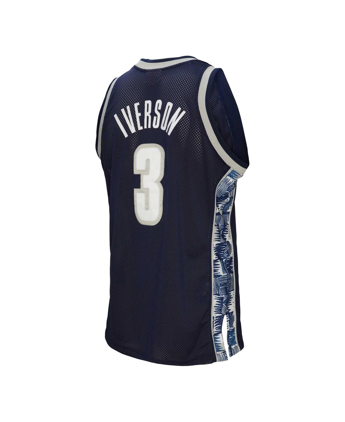 Men's Mitchell & Ness Allen IversonGeorgetown Hoyas 1995-96 Authentic Jersey - Navy