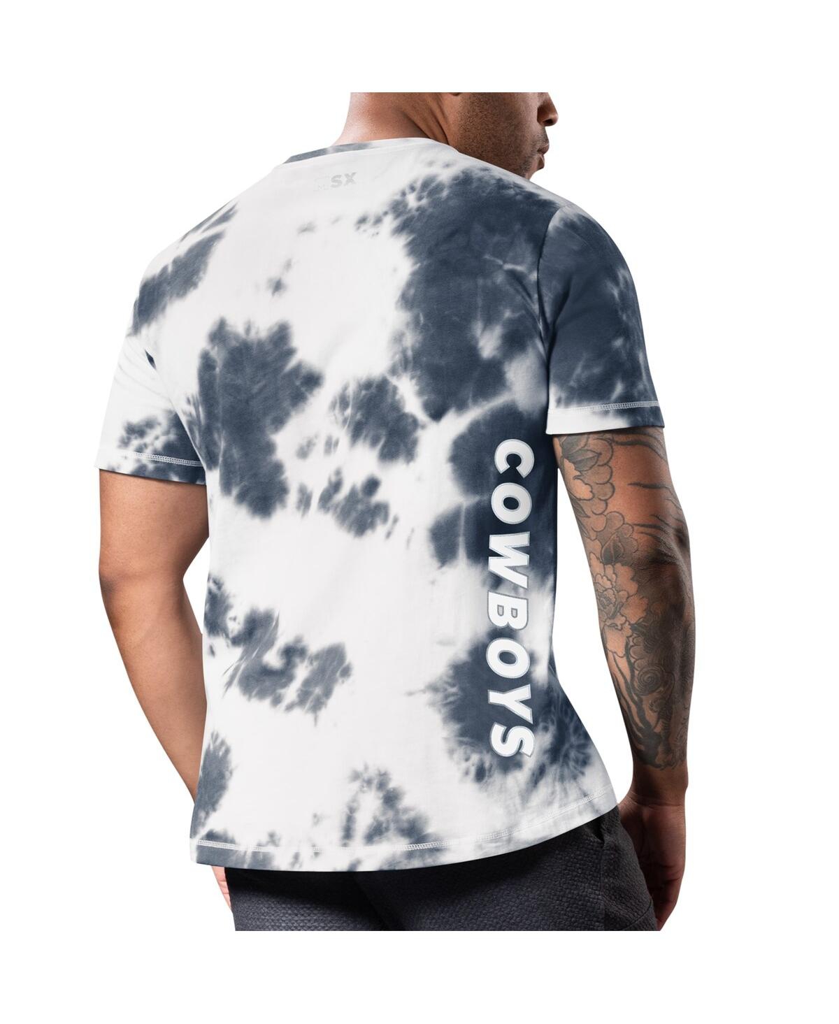 Shop Msx By Michael Strahan Men's  Navy Dallas Cowboys Freestyle Tie-dye T-shirt