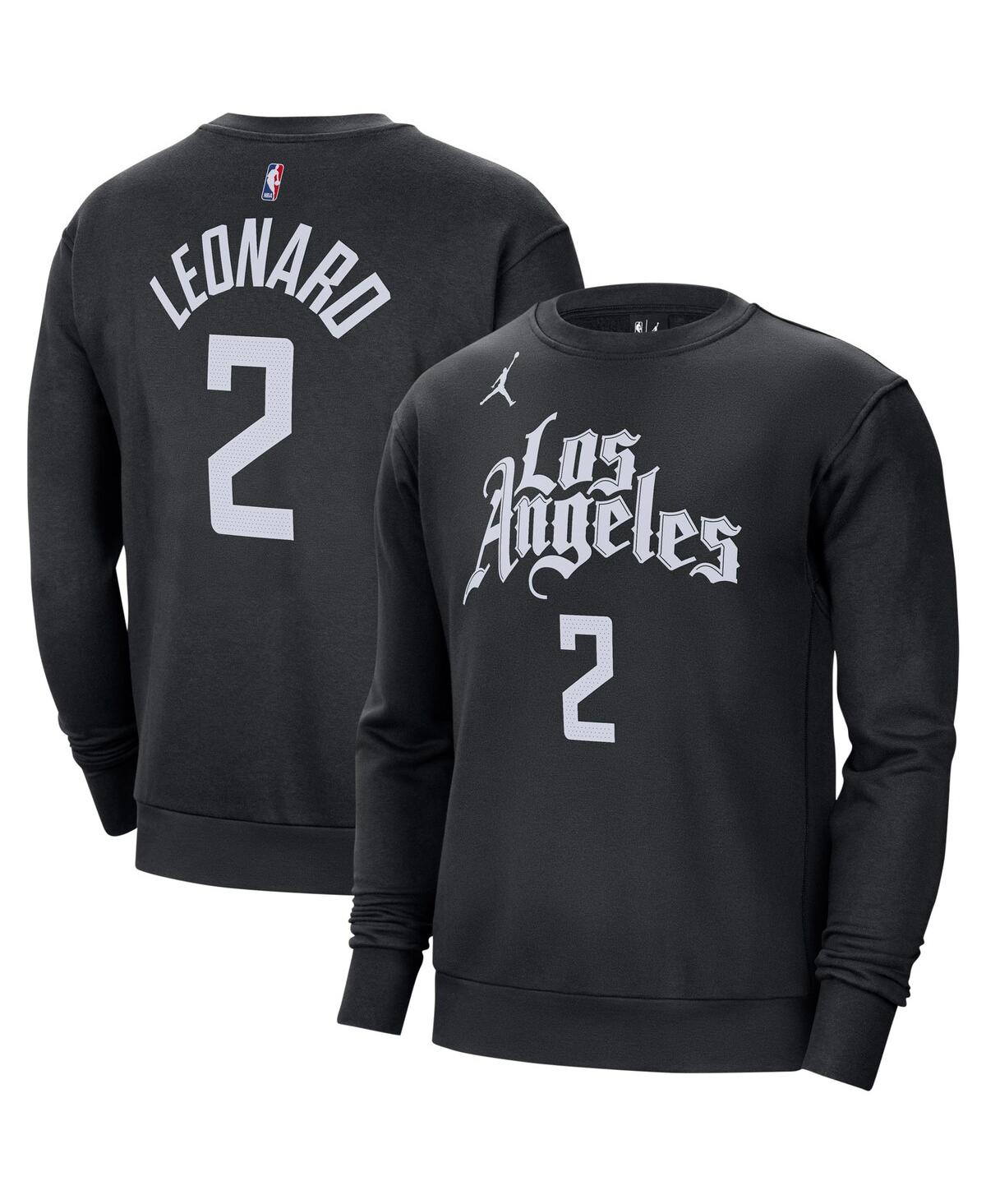 Jordan Men's  Kawhi Leonard Black La Clippers Statement Name And Number Pullover Sweatshirt