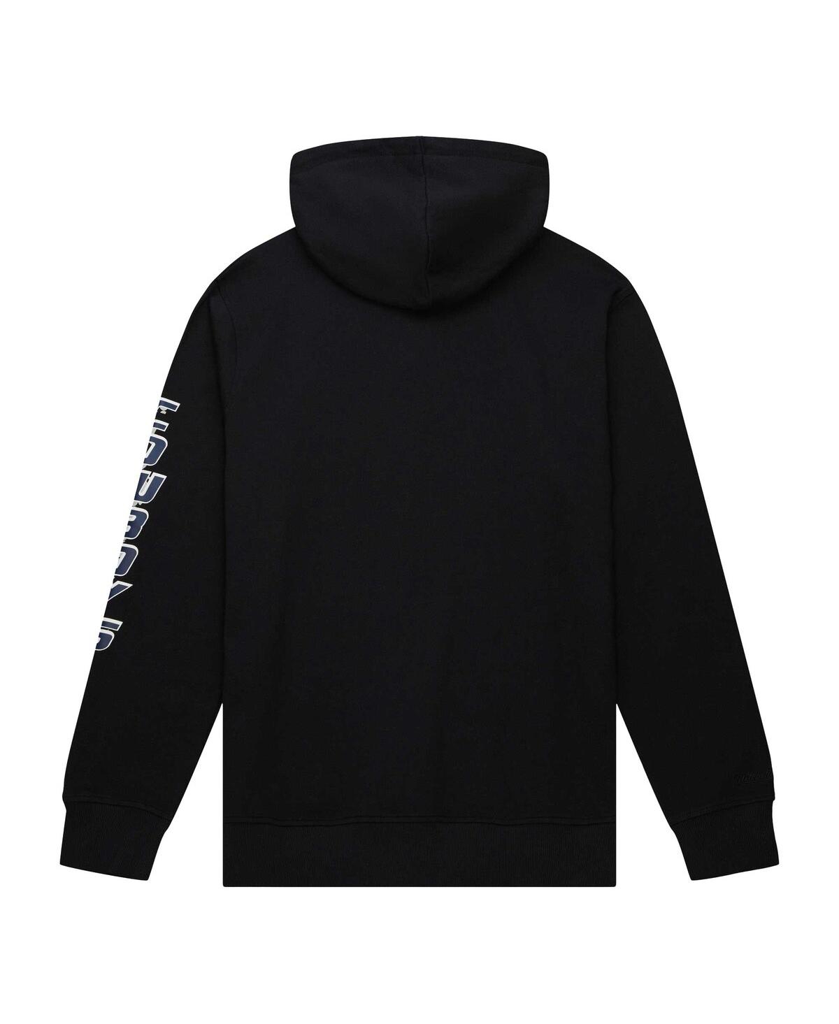 Mitchell & Ness Men's  Black Dallas Cowboys Gridiron Classics Big Face 7.0 Pullover Hoodie In Black